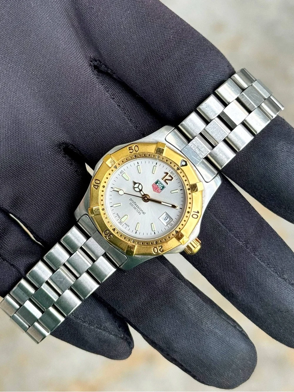 TAG Heuer Ladies Watch Two Tone Steel Professional 27mm WK1320-0 Silver Dial